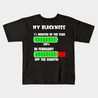 My Level of Blackness Off The Charts Kids T-Shirt